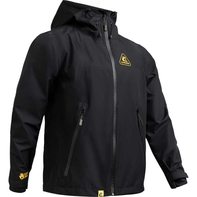 Cressi Cressi 1946 Shell Jacket Sort   Gul