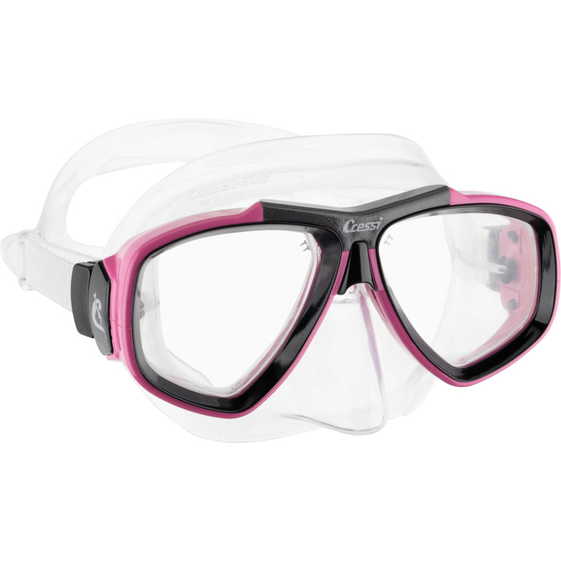 Cressi Focus Dykkermaske Klar   Pink