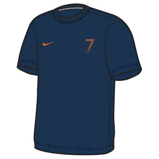 Portugal -shirt Cristiano Ronaldo Mørkeblå Børn-yl 147-158
