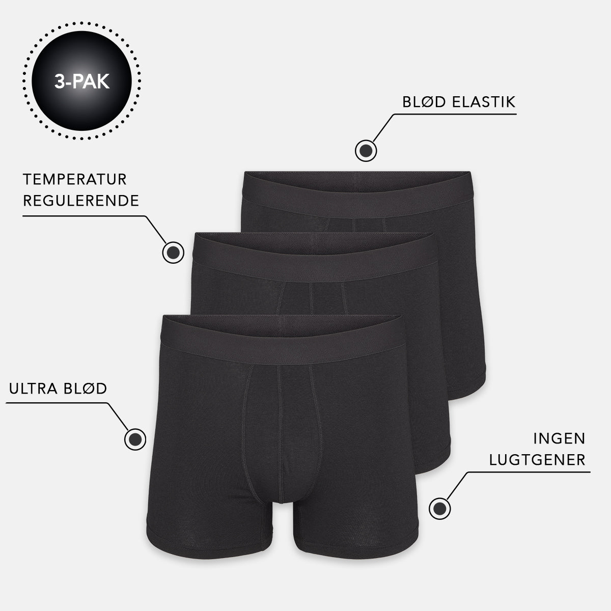 Bambus Boxershorts Iq Sox    Par  Large