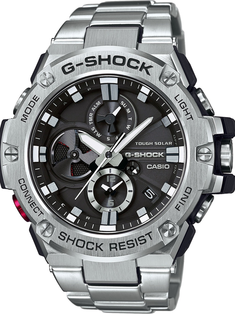 Casio Gst-b100d-1aer Herreur  -steel Radiostyret Ur