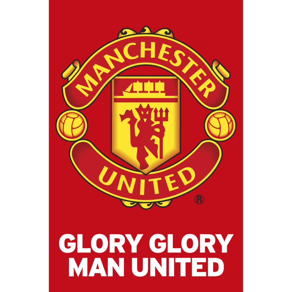 Manchester United Glory Glory Klublogo Plakat