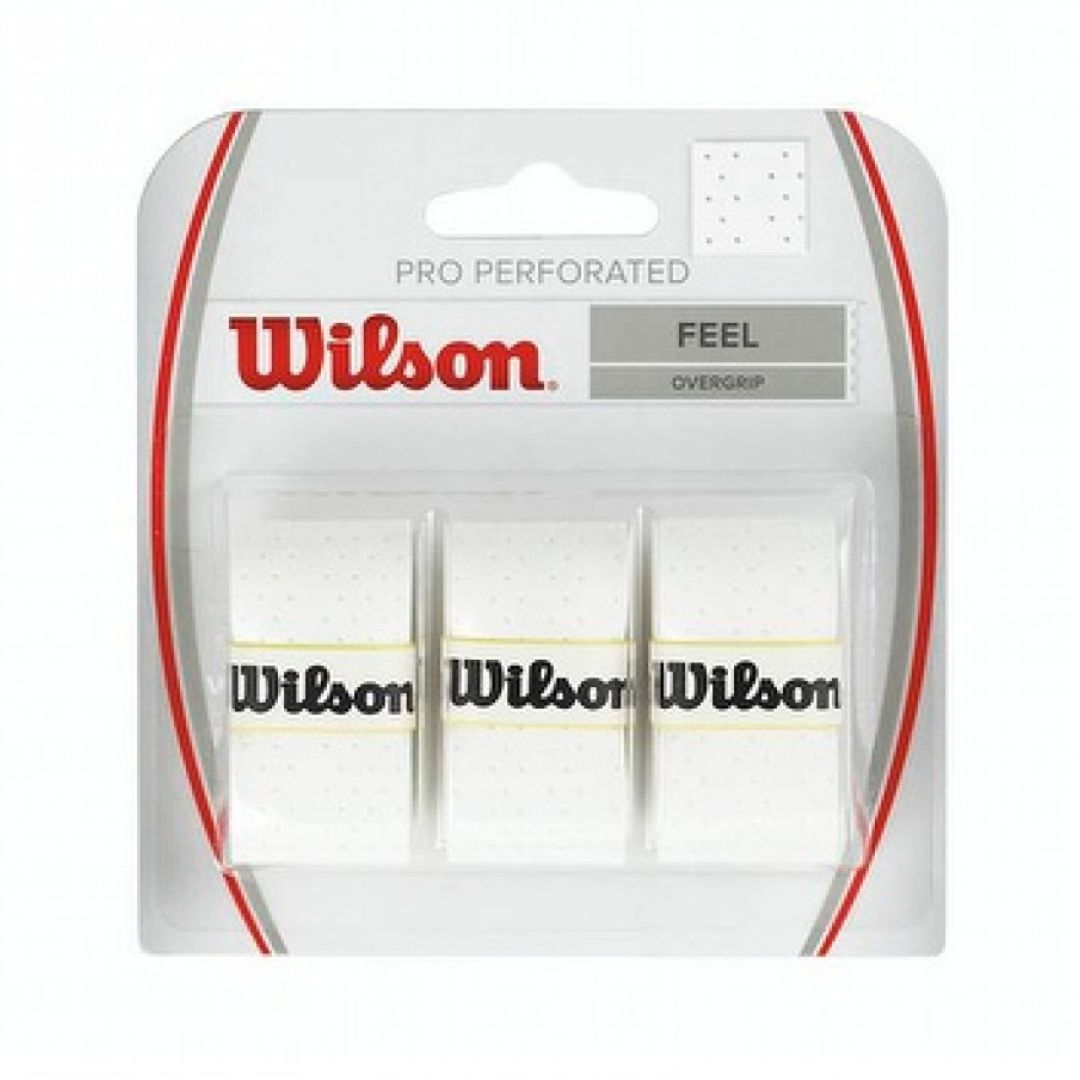 Wilson Pro Overgrip Perforated   -pak  White