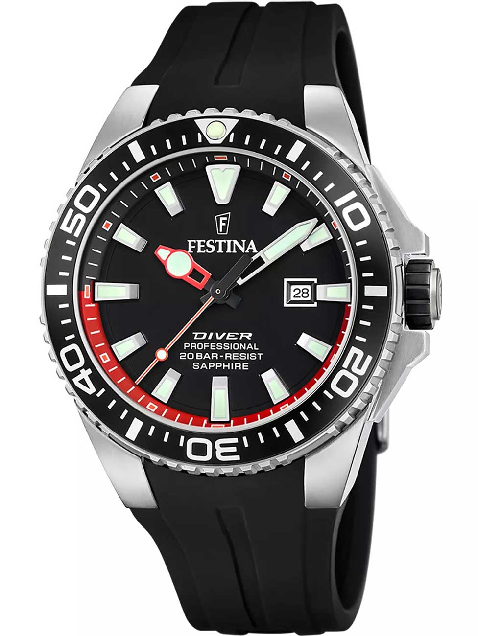 Festina F20664 Herreur Professional Diver Day-date