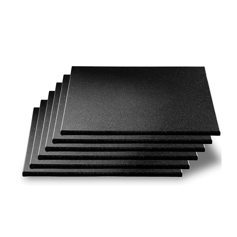 Odin Pro Gummigulv 500x500x10mm Sort    Stk  1kvm