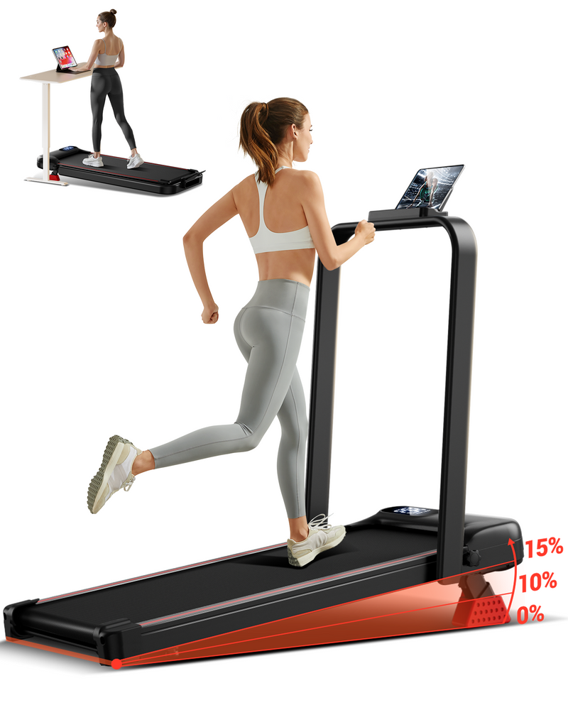 Sammenklappelig  - -  Walking Pad Med 10     15   Stigning