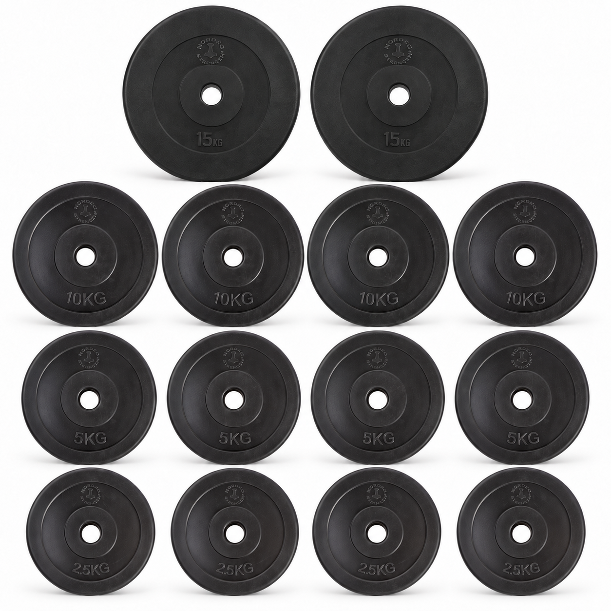 100 Kg Vægtskivepakke   Hård Plast   30 Mm